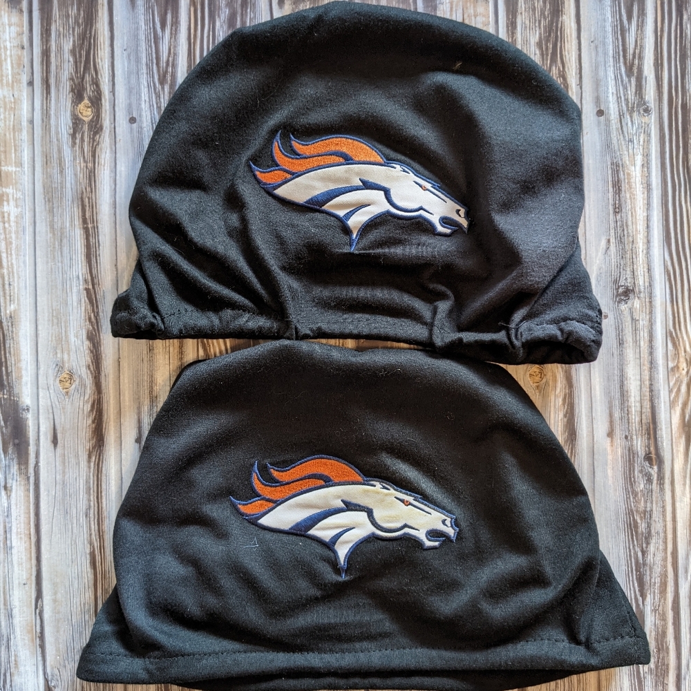 Denver Broncos Headrest Coverings, Bundle of 2